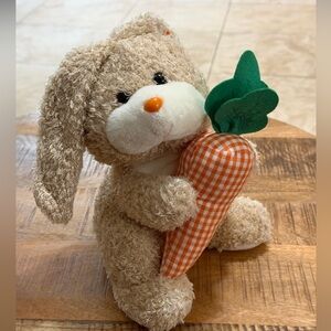 Ty Beanie Buddies Veggies Plush Bunny Rabbit with Carrot-9.5" Tall-2005